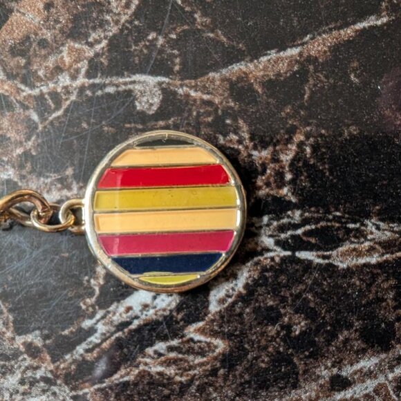 COACH MULTICOLOR PENDANT / CHARM with CHAIN - Picture 1 of 2